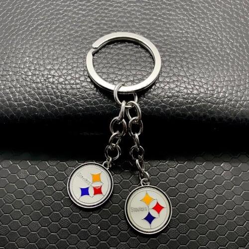 Fashion sports jewelry Pittsburgh Dallas city football team logo pendant key chain