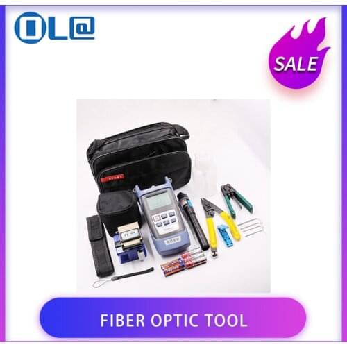 FTTH Fiber Optic Tool Kit With Fiber Optical Power Meter Visual Fault Locator Fiber Cleaver FC-6S Millers Plier Stripper