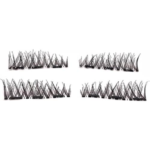 Three Magnet False Eyelashes Natural Thick Crossover Beauty 4pieces / box Magnet Eyelashes