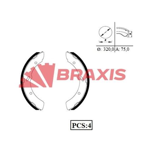 FRONT/REAR BRAKE BALATASI LUG CANTER 635 839 444 K 6653 MB060596