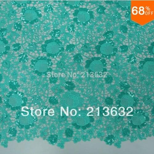 POs10-5 textile flower tulle professional polyester filament light water soluble bead piece embroidery fabrics Embroidery cloth