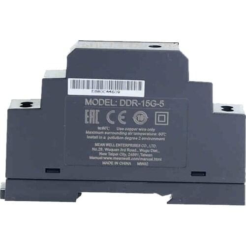 Original Mean Well DDR Series 15W Din Rail Type DC-DC Converter meanwell 9~36v/18~75v input DDR-15G/L-3.3/5/12/15/24