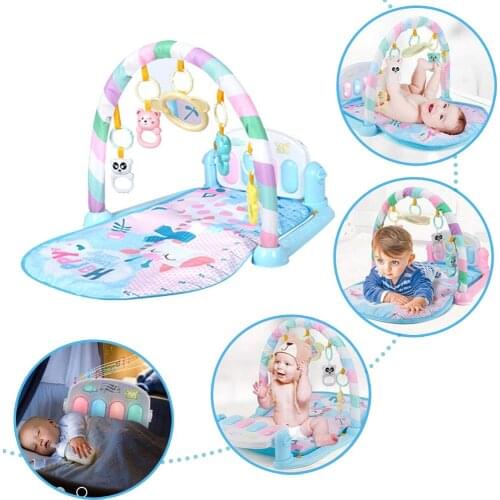 Early Education Series Baby Gym Play Mat Lay&Play 3 In1 Fitness + Music+Lights Infant Harps Toys Frame Pedal Fun Piano Boy Girl
