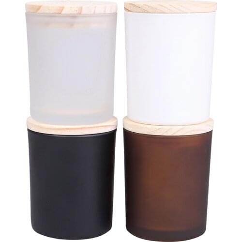 Smoke Free Fragrance Candle Cup With Wooden Lid Environmentally Friendly Soybean Candle Glass Bottle Creative Gifts Souvenir
