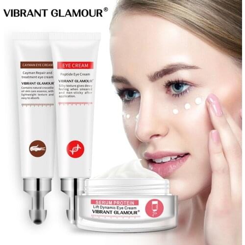 VIBRANT GLAMOUR Eye Serum Peptide Collagen Serum Protein Anti-Wrinkle Crocodile Remover Dark Circles Against Puffiness And Bags