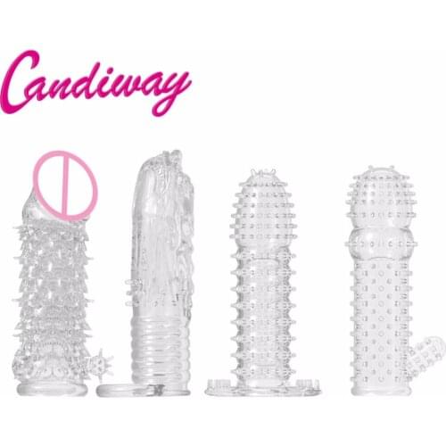 Vibrating sleeve Penis enlargement Condoms crystal delay Impotence Erection condom sex products passion,sex toys for men