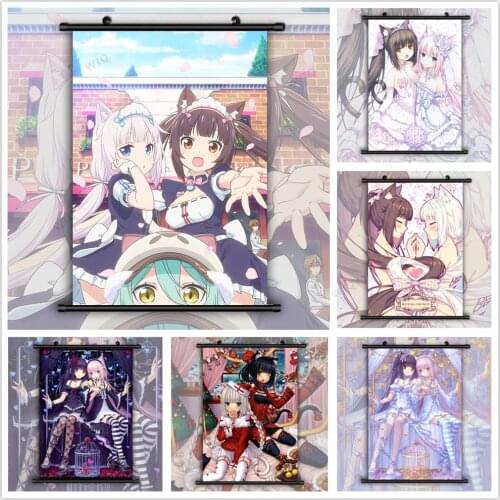 WTQ Canvas Painting Retro Poster Nekopara Chocola Vanilla Manga Anime Posters Wall Decor Wall Art Picture Room Decor Home Decor