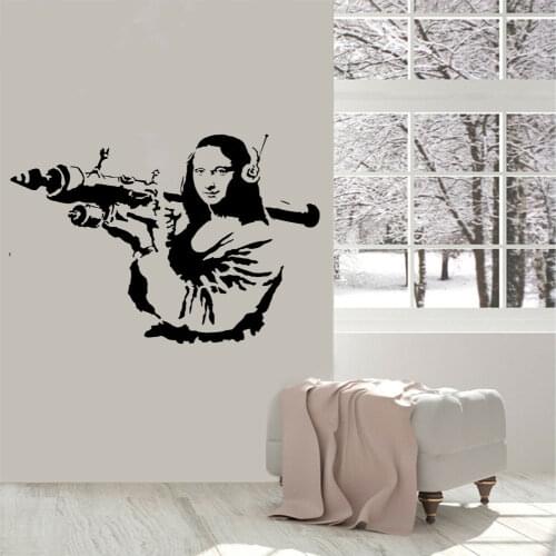 Woman With Bazooka Wall Decoration Wallart Stencil Decor Vinyl Art Removeable Poster Decal Magical Mind Sticker CX1138
