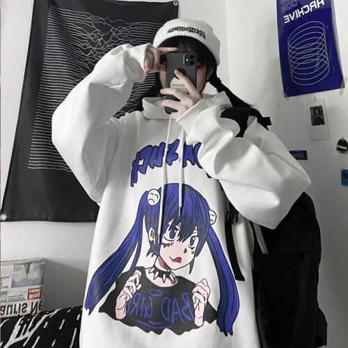 Women Oversize Hoodie Harajuku Plus Velvet Winter Basic Sweatshirt Casual Long Sleeve Thicken Hooded Tops Hoody accessory album