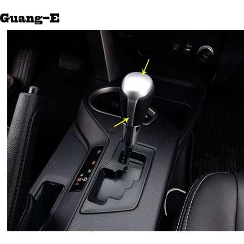 For Toyota RAV4 2016 2017 2018 car styling body Head Sequin Trim ABS Chrome Gear Cover Shift knob control lamp frame 1