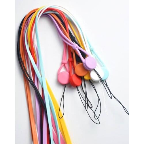 1pcs Mobile phone hanging rope adjustable silicone long rope certificate factory brand lanyard neck rope camera anti losing rope