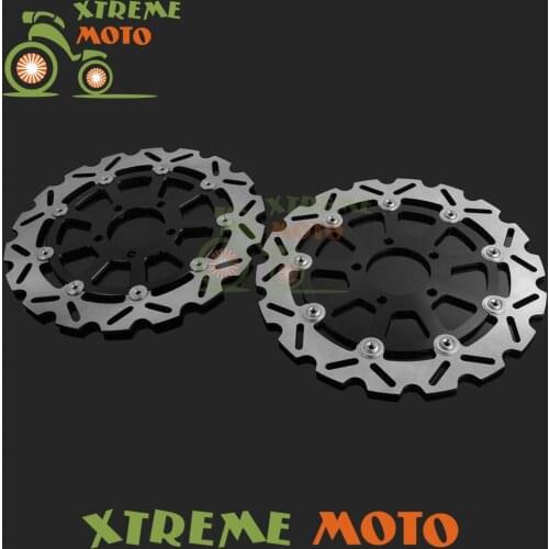 2 Pcs Motorcycle Front Floating Brake Disc Rotor For DL650 04-06 DL1000 02-10 SV1000 K3-K8 Naked SK3-SK7 Faired Model 03-07