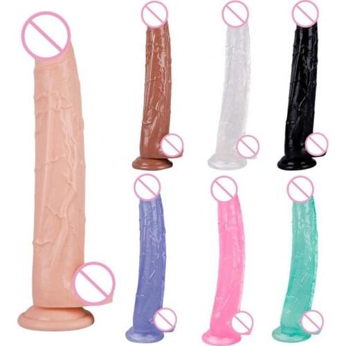8 inch adult toy novelty sexy toy women long dildo with silicone suction cup