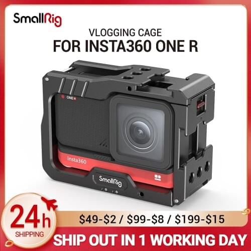 SmallRig Vlogging Aluminum Cage for Insta360 ONE R Vlog Cage Folding GoPro-type mounting fingers 2798