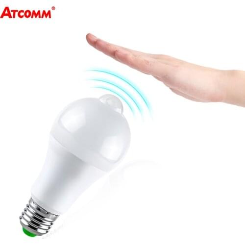 Ampoule LED E27 Bulb With PIR Motion Sensor High Lumen 12W 18W B22 85-265V Night Light For Garage Corridor Balcony Street