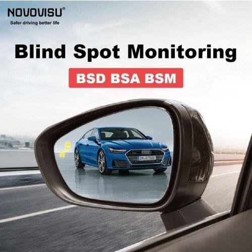 NOVOVISU Car BSD System BSA BSM Blind Spot Detection Driving Warning Safety Radar Alert Mirror For Audi A7 4K8 2018 2019