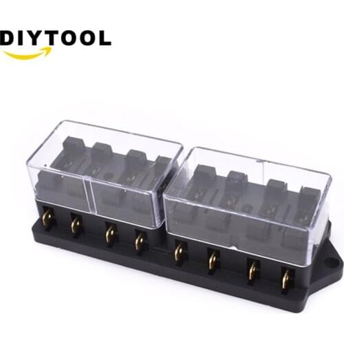 8 Way Fuse Box Block Fuse Holder Box Car Vehicle Circuit Automotive Blade 12V Car Fuse Accessory Tool