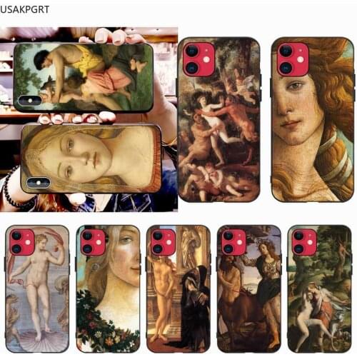Art Paintings The Birth Of Venus Luxury Phone Case for iphone 12 pro max 11 pro XS MAX 8 7 6 6S Plus X 5S SE 2020 XR case
