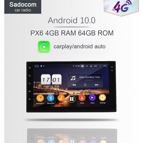 DSP PX6 2 din Android 10.0 Car multimedia Player 4GB RAM 64G ROM 8Core GPS Glonass RDS autoradio Bluetooth 5.0 For universal