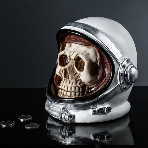 Astronaut Resin Skull Piggy Bank Boy creativity Toy Desktop Ornaments Home decoration Coin money Boxes Saving Gift