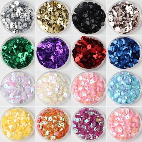 Sequin Multi Size 4mm 5mm 6mm PVC Cup Round Loose Sequins Paillettes Sewing Wedding Craft Women Kids DIY Garment Accessories 20g