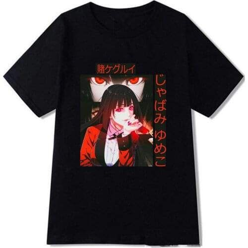 Kakegurui Summer T Shirt Woman Anime Graphic Tshirt Hip Hop Top Tees Male
