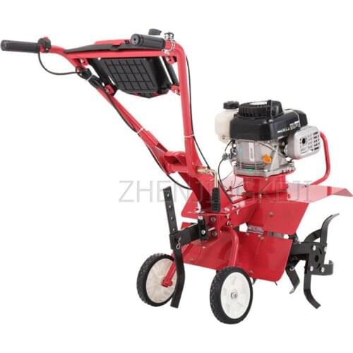 Small Four-stroke Gasoline Micro Tillage Machine Agricultural Orchard Vegetable Field Arable Land Ditching Weeding Rotary Tiller