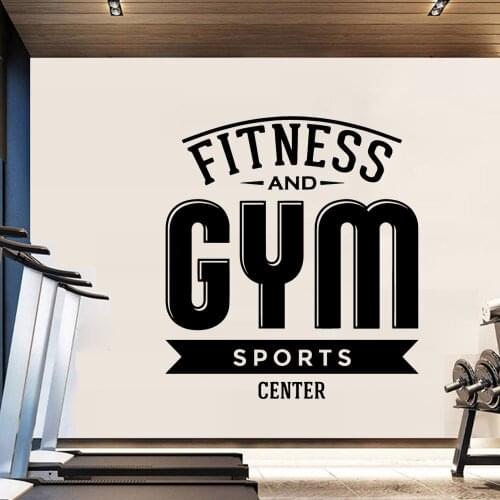 New Design GYM Vinyl Decals Wall Stickers Living Room Bedroom Waterproof Wall Art Decal