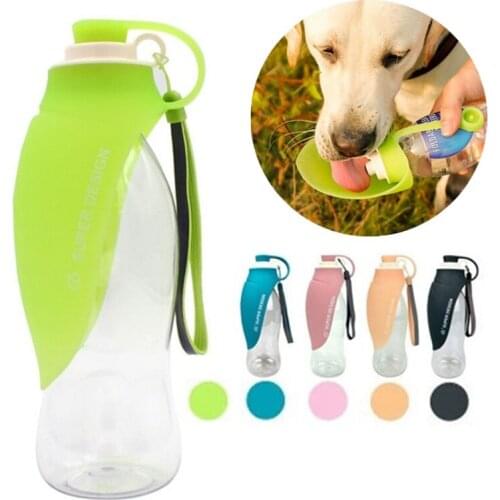 Portable Dog Water Bottle Drinking Cup Bowl Safe Leakproof Pet Drinking Bottle For Outdoor Traveling Walking 580ml/20oz Cat Bowl