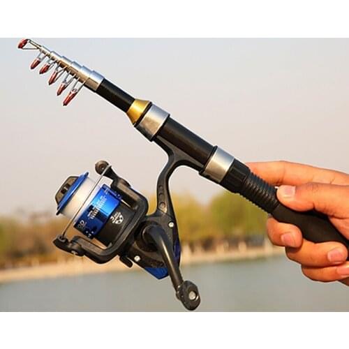 1.0M 1.2M 1.5M 1.7M 1.9M Portable Telescopic Fishing Rod Glass Fiber Fishing Pole Travel Sea Fishing Spinning Lighweight Rod Fis