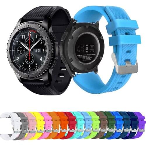 22mm Silicone Wrist Strap for Samsung galaxy watch 3 46mm Gear S3 Frontier Band Wristband Huawei Watch GT 2e 46mm band