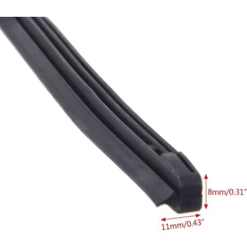 2021 New Universal Refill Rubber 8mm Frameless Wiper Blade Replace Black Rubber 18" 22" 24" 26"