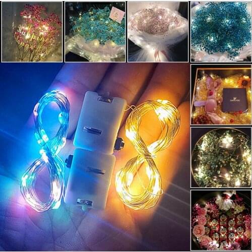 1m/2m LED Fairy Lights DIY Gifts Garland Battery Powered Cork Wine Bottle String Light For Party Wedding Christmas Bedroom Decor