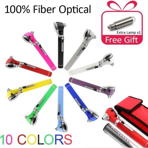 CE LED Fiber Optic Portable Medical Endoscope Otoscopio Borescope for Ear Nosal Care Check Diagnostic Direct Medical Otoscope