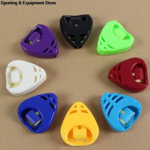 1 piece Guitar Pick Holder Plastic Plectrum Case Mediator Quick Storage Self Adhesive Triangle Shape