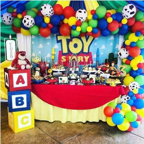 102pcs latex balloon garland arch kit toy story blue yellow birthday party balloon decoration boy baby shower