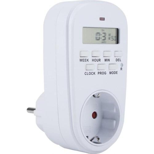 15A Programmable Smart Power Outlet Plug Socket Electronic Mechanical Timer Socket Indoor Socket EU /US/ Plug