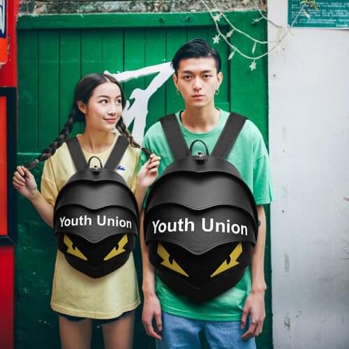 2020 new beetle backpack female bag male bag shoulder bag small devil schoolbag helmet riding backpack tide