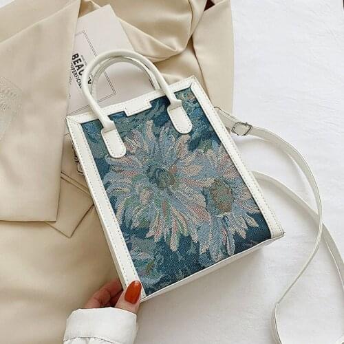 2021 New Fashion Simple Canvas Bags For Women High Quality Small Handbags Square Shoulder Bag Designer Ladies Crossbody Bag