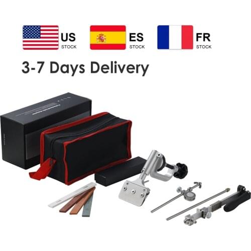 360° Stainless Steel Knife Sharpener,Rotation Fixed-Angle Pro RX-008,Professional Kitchen Sharpening Tool Set With 4 Grindstones