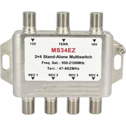 3x4 Satellite MultiSwitch Splitter FTA TV LNB Switch Cascade satellite 3 in 4 Out Multiswitch