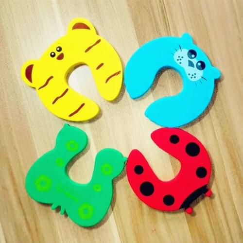 4pcs/lot Corner Protector Baby Safety Children Protection Slam Stop Cartoon Animal Jammers Stop Edge Corner Guards Door Stopper