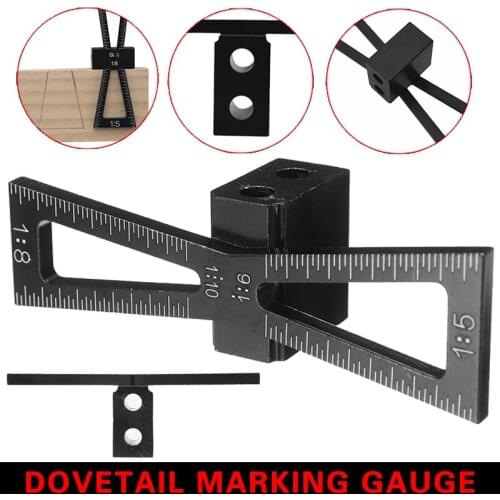 4 in 1 1:5 1:8 Woodworking Tool Marking Gauge Aluminium Dovetail Marker Marking Gauge DIY For Hardwood & Softwood