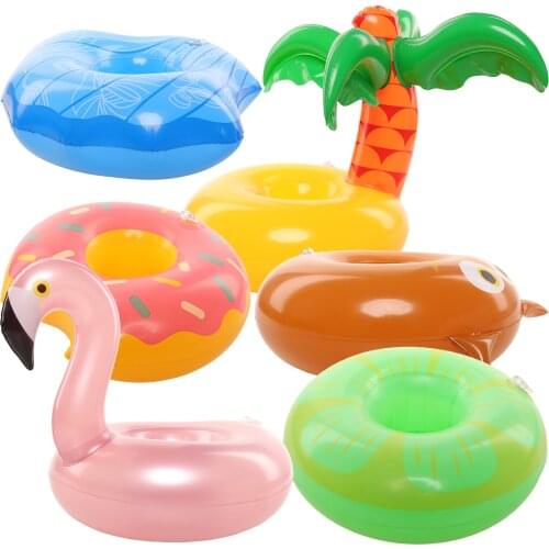 6 pieces Lifebuoy for Doll Kawaii Cute Animal Bird Coconut Tree Shape Beach Bathing Dollhouse Accessories for Barbie Kids Toys