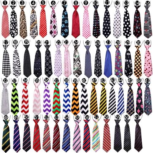 80PCS Large Dog Neckties Ties Mix Colors Adjustable 35-56cm Large Dog Ties Dog Pet Supplies