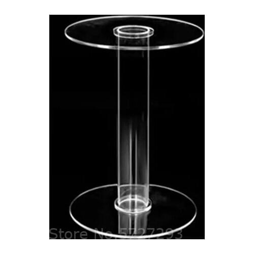 Acrylic Round Barbell Pedestal Display Riser Storage Rack For Wedding Flower Decoration