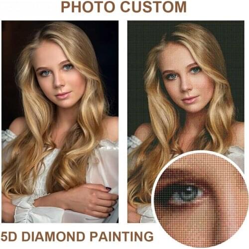 5D DIY Diamond Painting Photo Custom Full Square/round Handmade Diamond Mosaic Embroidery Cross Stitch Set Birthday Gift