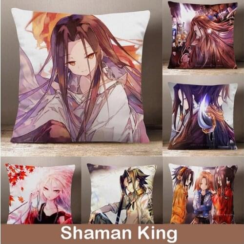 Anime SHAMAN KING Yoh Asakura AMIDAMARU Cartoon Peach Skin Dakimakura Plush Stuffed Throw Pillow Bed Sofa Cushion NEW