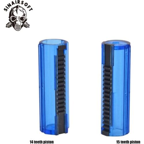 Reinforced Polycarbonate Carbon Full steel 14/15 Teeth Piston for Airsoft AEG M4 AK G36 MP5 Gearbox Ver 2/3