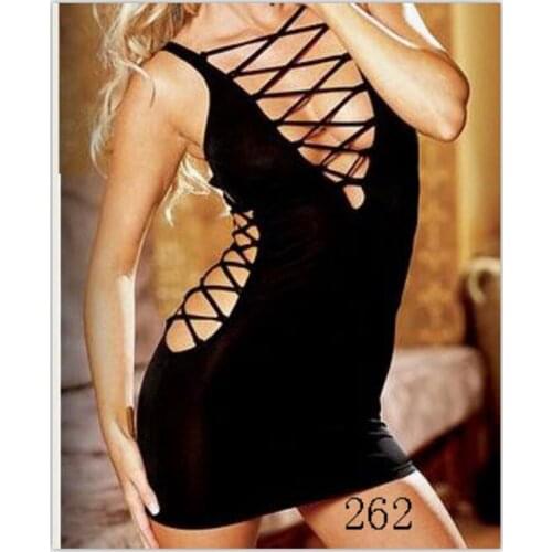 Free Shipping Sexy Lingerie Night wear Mini Dress Babydoll Sleep Dress One Size 262